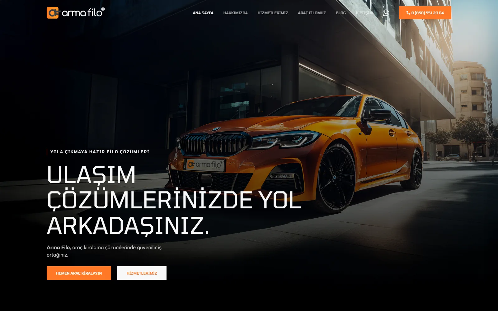 Arma Filo web sitesi ekran görüntüsü