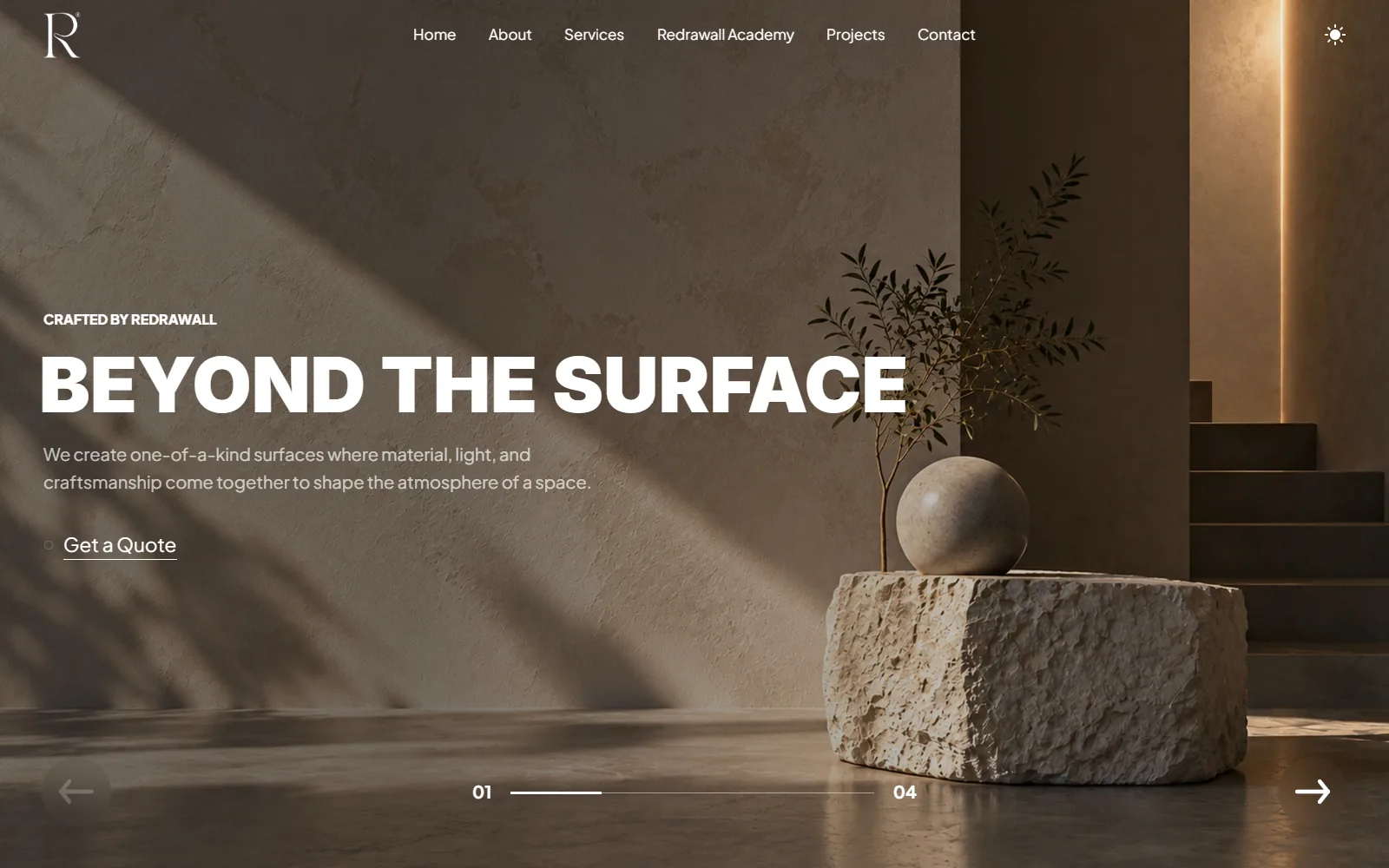 Redrawall web sitesi ana sayfası