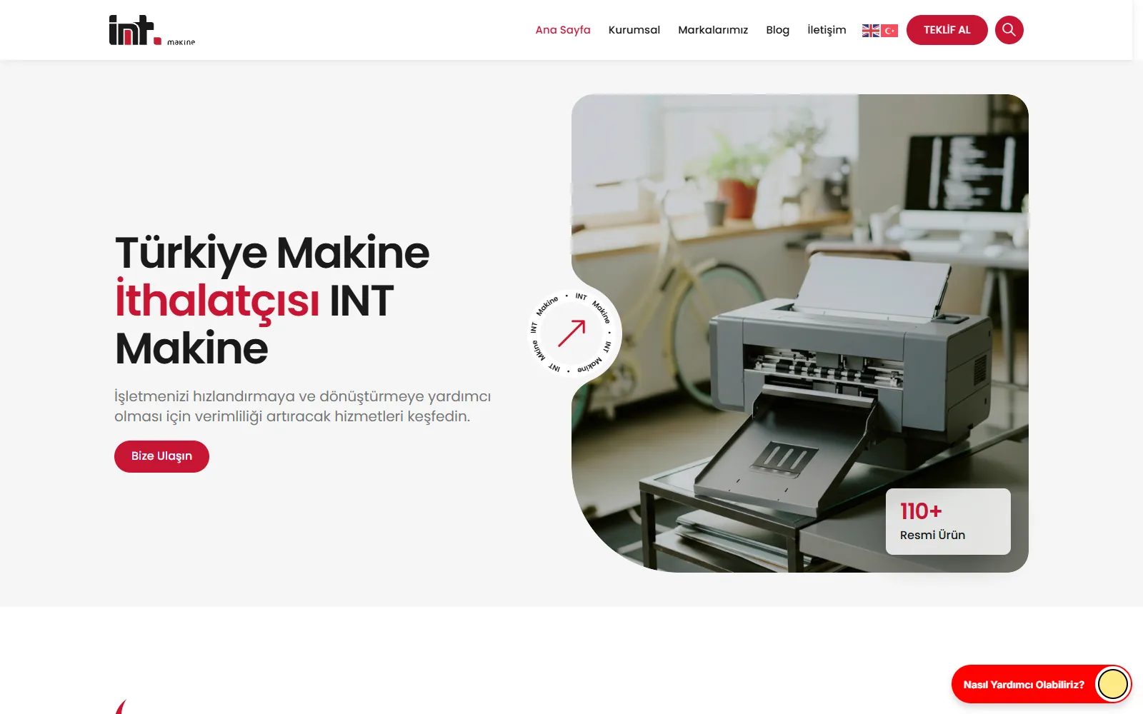 İnt Makine web sitesi ekran görüntüsü